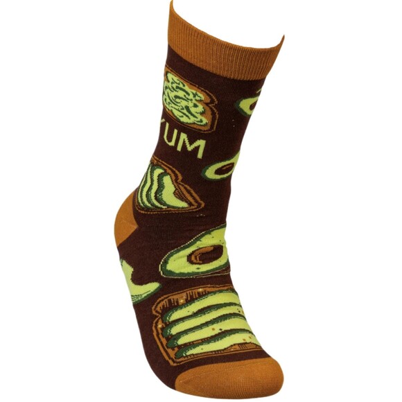 Avocado Toast Yum Fun Socks, Colorful Socks For Men And Women Gifts For Him - Picture 2 of 2